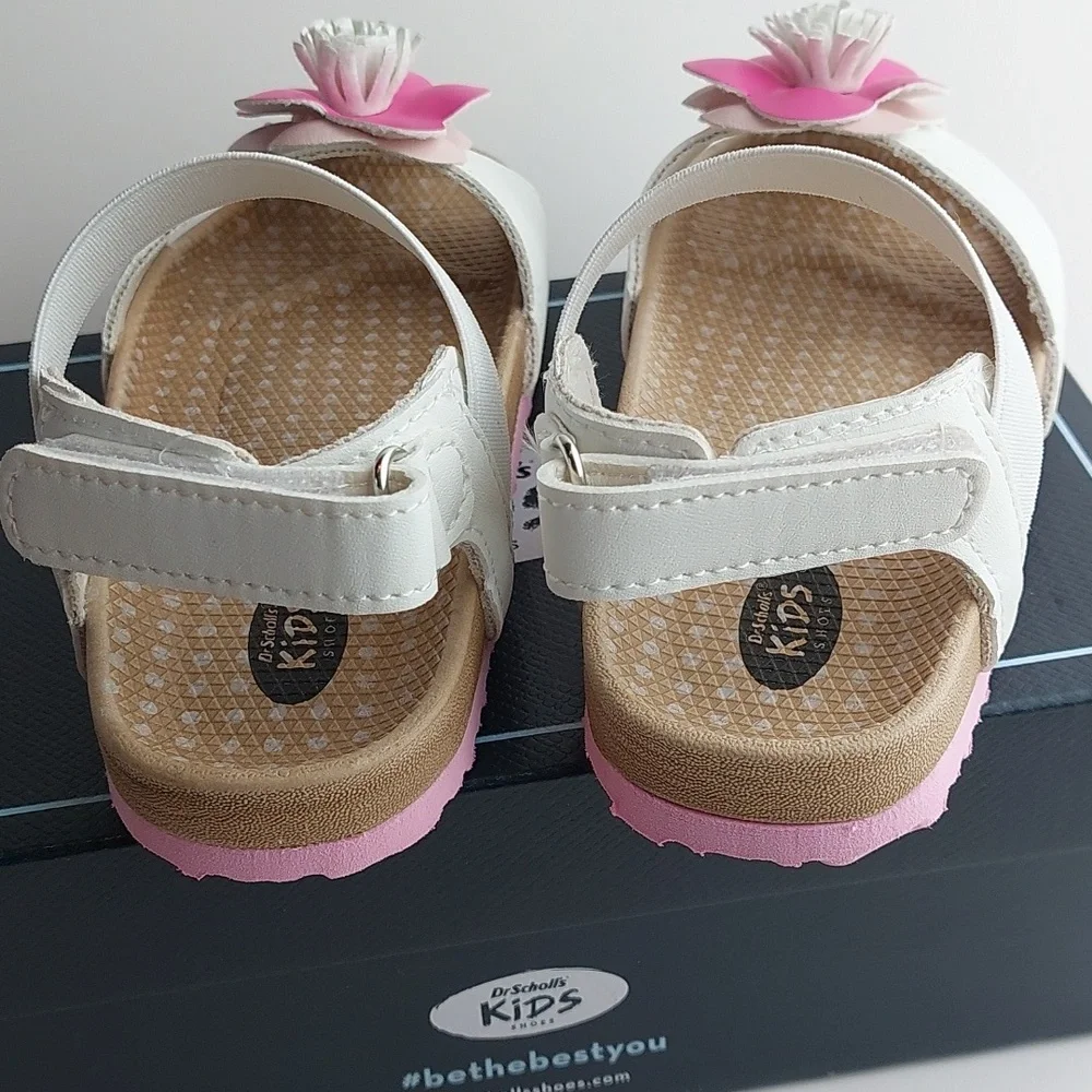 Dr scholls lsland flower‎ sandal toddler Girls White size 10